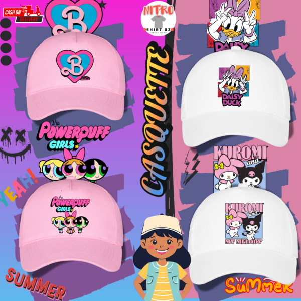 (CASQUETTE (Kuromi-Barbie-Daisy-Powerpuff