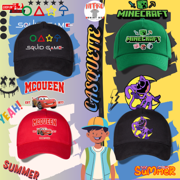 (CASQUETTE (minecraft-squad game-mcqueen-catnap